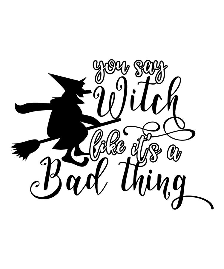 Funny Halloween Gifts - Witch Digital Art by Caterina Christakos