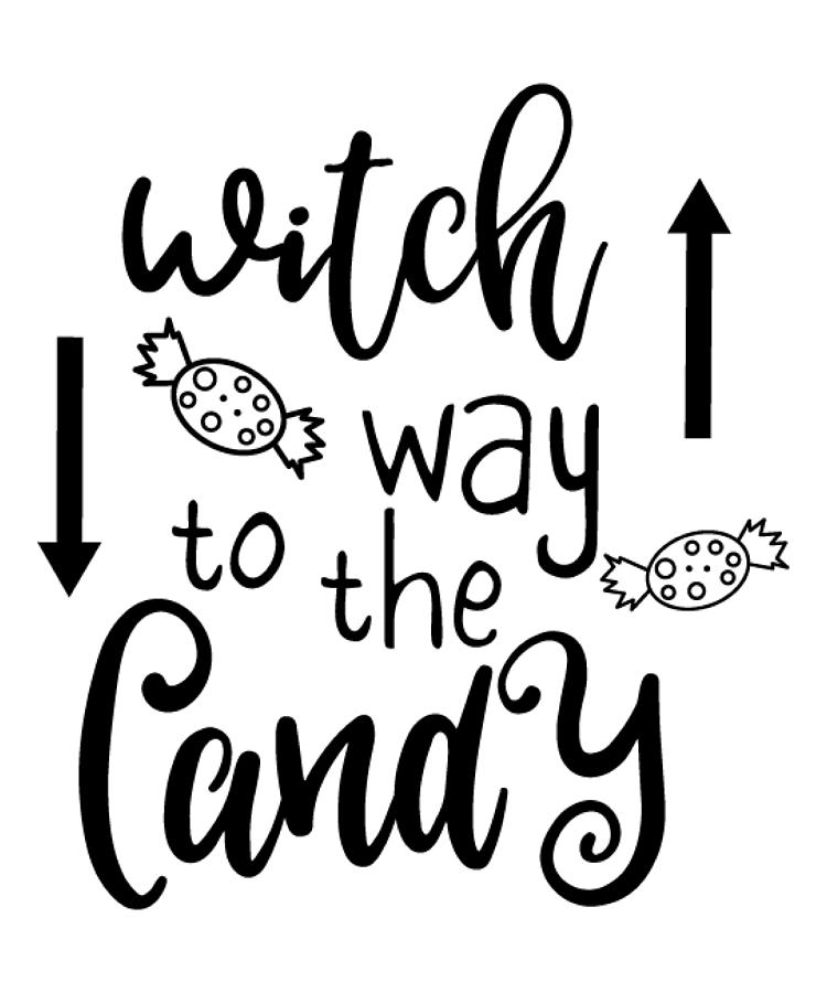 Funny Halloween Gifts - Witch Way Digital Art by Caterina Christakos