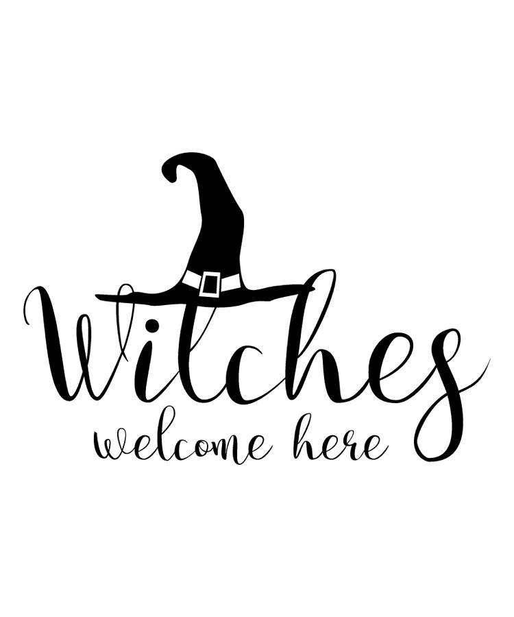 Funny Halloween Gifts - Witches Welcome Here Digital Art by Caterina Christakos