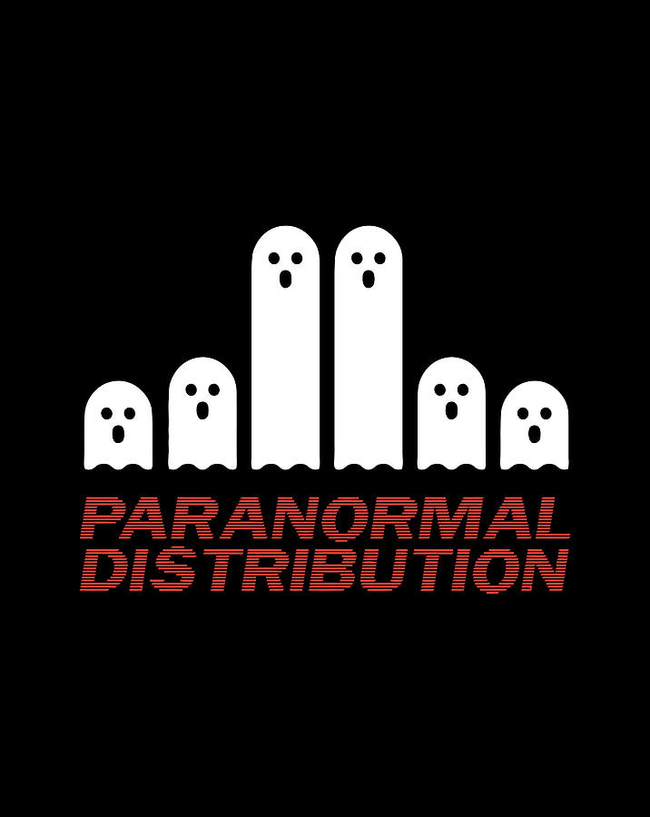Funny Halloween Math Paranormal Distribution Ghost Curve Digital Art by ...