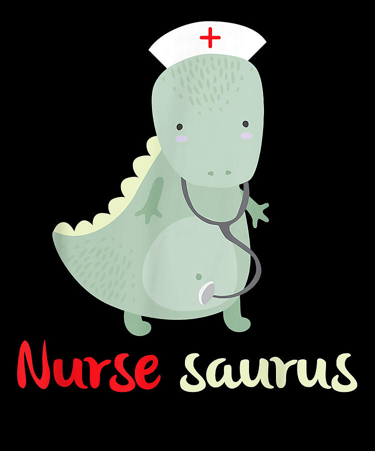 Funny Head Nurse Nursesaurus Design Nurse Retirement Retro Digital Art 