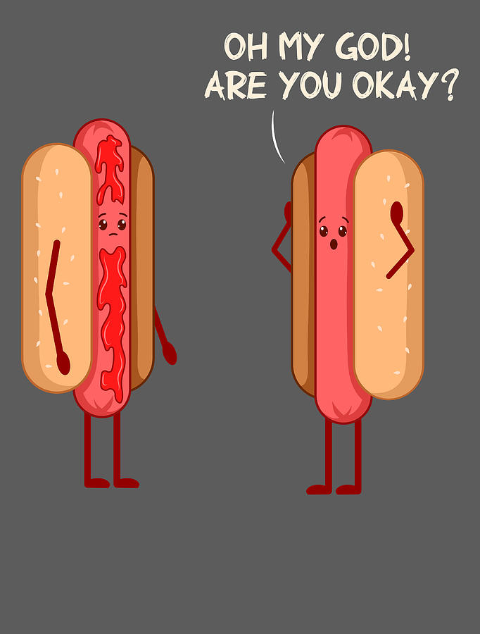 Funny Hot Dog For Men Women - Eater Fast Food Funny Quote Digital Art by  Mercoat UG Haftungsbeschraenkt - Pixels