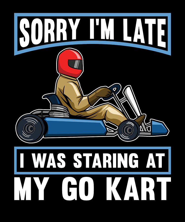 Funny Karting Race Racer Go Kart Digital Art by Crazy Squirrel Fine