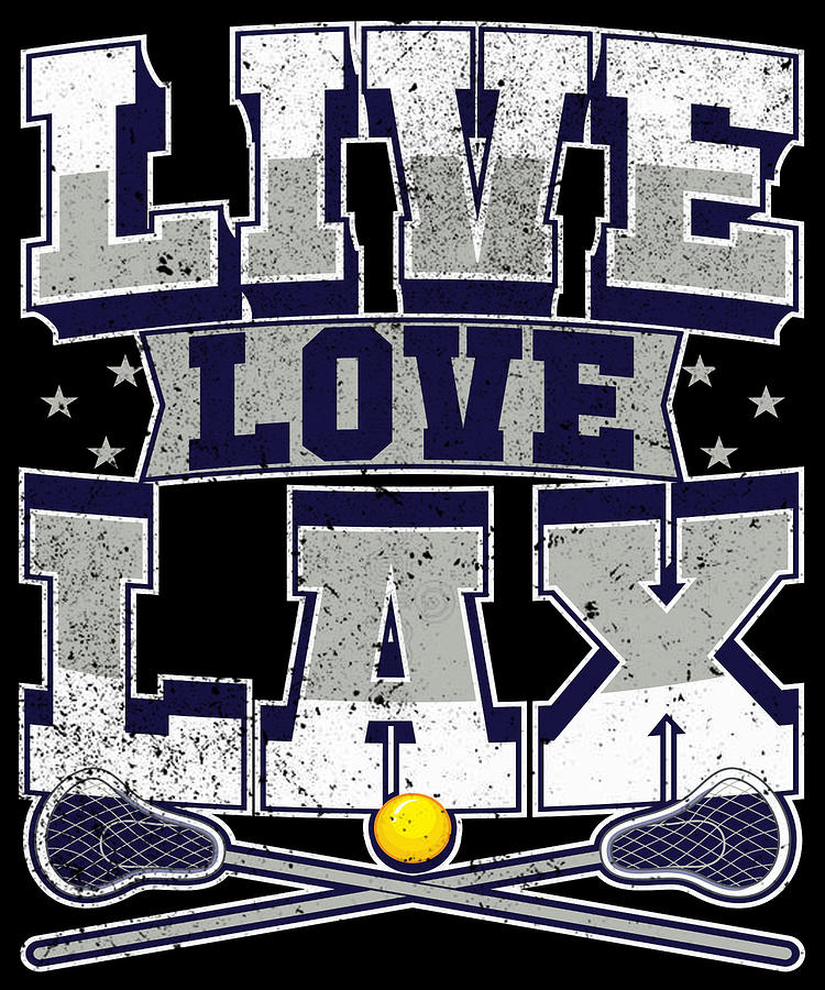 Funny Lacrosse LaX Live Love LAX Digital Art by Mercoat UG