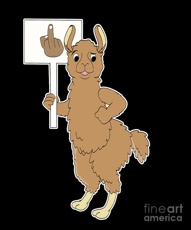 funny llama cartoon