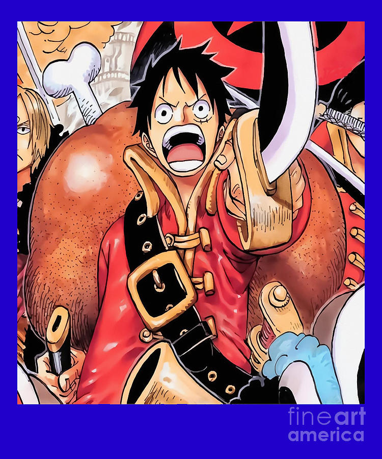 One Piece - Luffy in Wano Artwork Framed poster