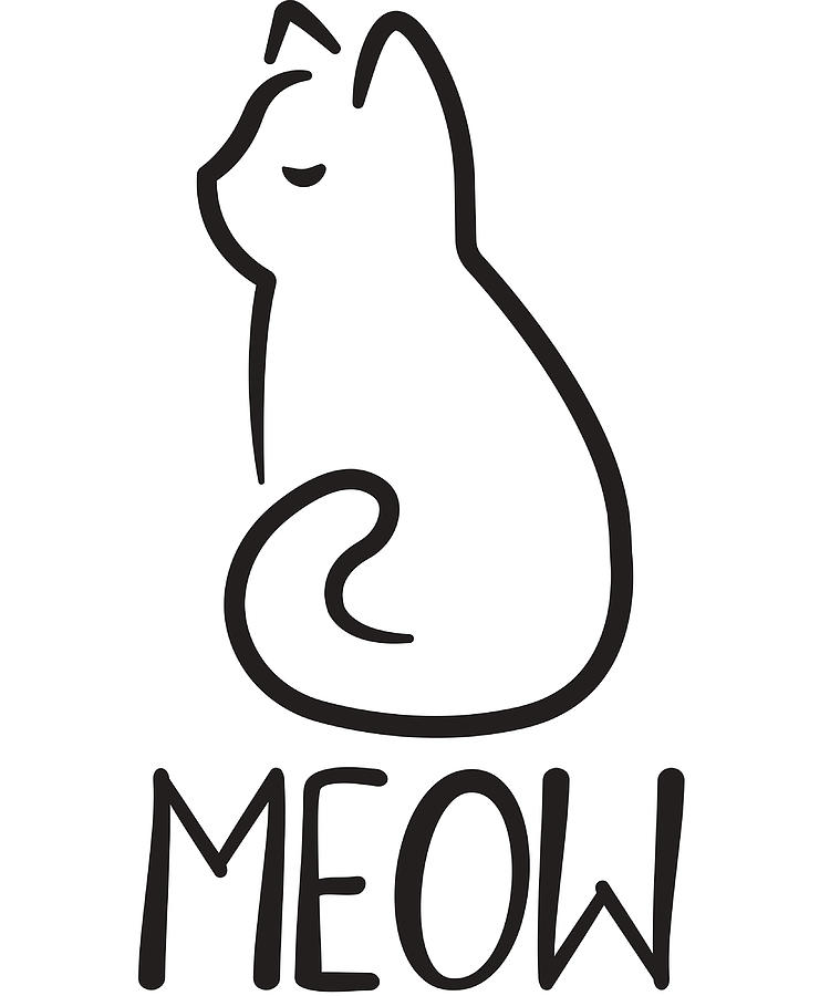 Funny Meh Cat cat pate meow Poster love Painting by Alan Maria - Fine ...