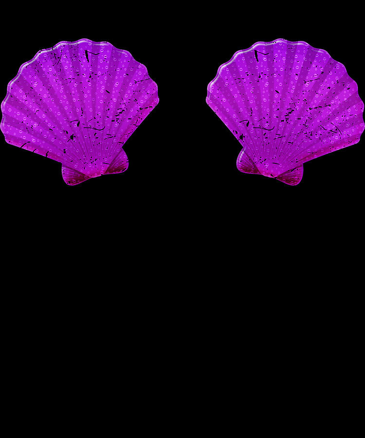 Purple Mermaid Shell Bra Top