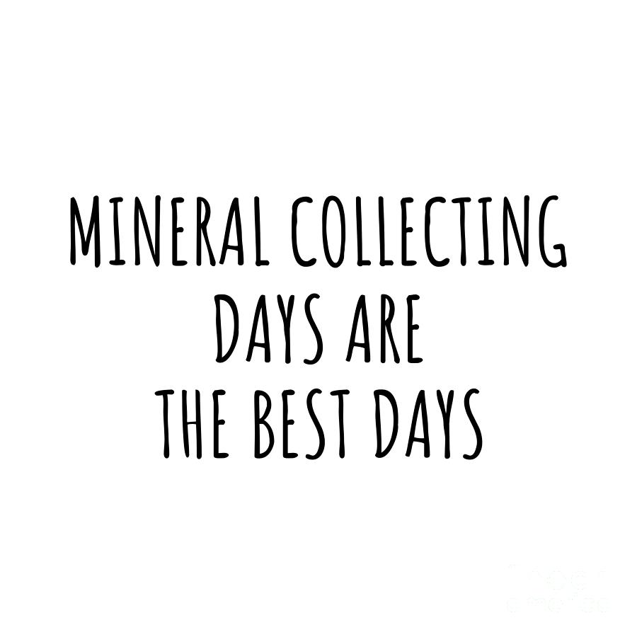 Hobby Digital Art - Funny Mineral Collecting Days Are The Best Days Gift Idea For Hobby Lover Fan Quote Inspirational Gag by FunnyGiftsCreation