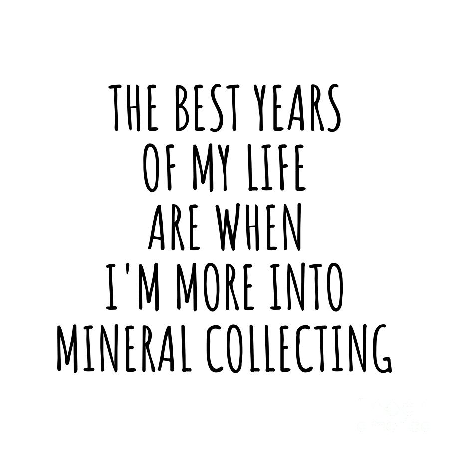 Hobby Digital Art - Funny Mineral Collecting The Best Years Of My Life Gift Idea For Hobby Lover Fan Quote Inspirational Gag by FunnyGiftsCreation