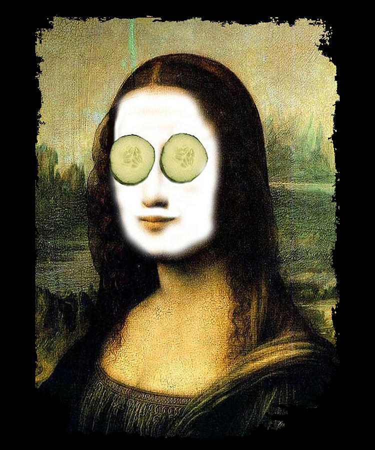 funny monalisa face care Leonardo da Vinci funny Painting by Luke Kelly ...