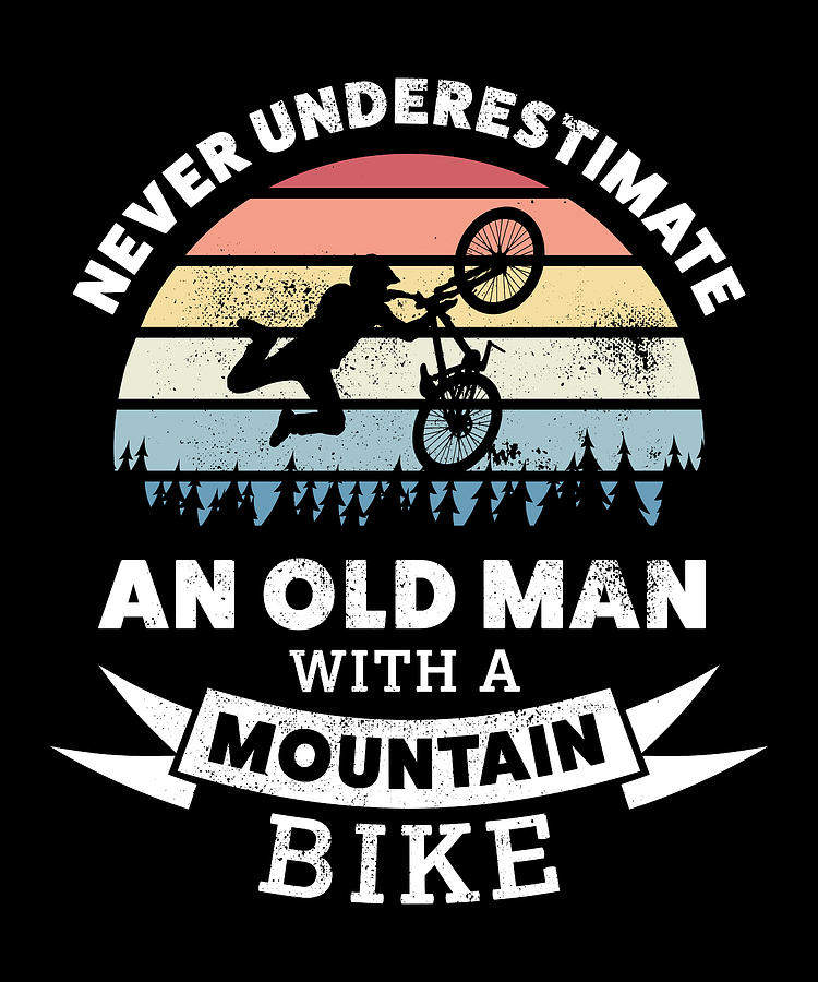 Funny Mountain Biking MTB Gift for Dad Digital Art by Philip Anders ...