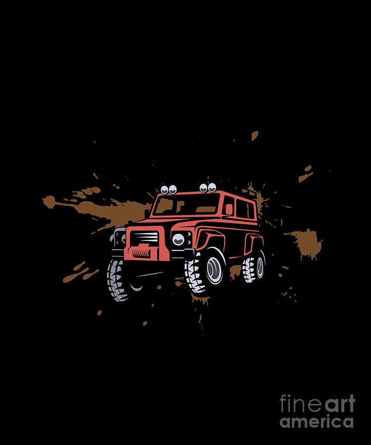 Funny Mud Bogging Tshirt 4x4 Offroad Mens Gift Mudding Digital Art by ...