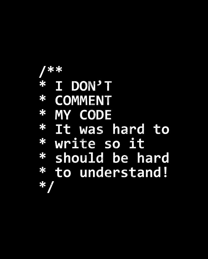 Funny Real Programmers Dont Comment Code T Drawing by Noirty Designs
