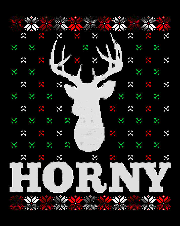 Funny Reindeer Horny Ugly Christmas T Xmas Digital Art By Xuan Tien 