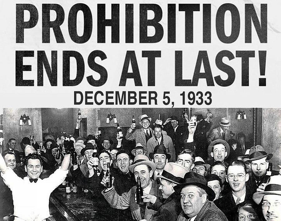 Funny Roaring Twenties No Prohibition Roaring 20s Gift Prohibition Ends Painting by Tony Rubino