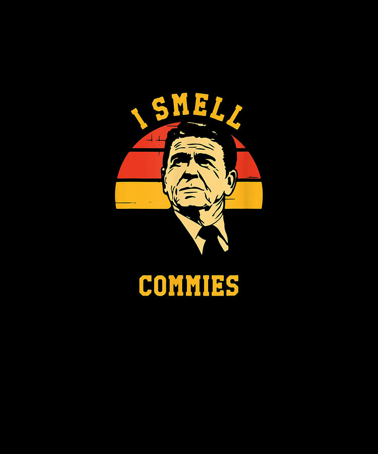 Funny Ronald Reagan I Smell Commies Political Humor Gift Drawing by ...