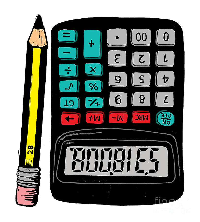 Funny Rude School Calculator for Maths Geeks Poster Digital Art by Bui Thai