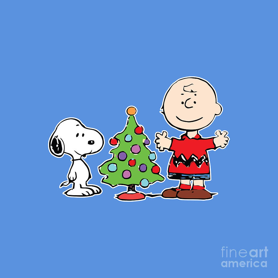 Funny Snoopy And Charlie Brown Christmas Drawing by Surya Siregar - Pixels