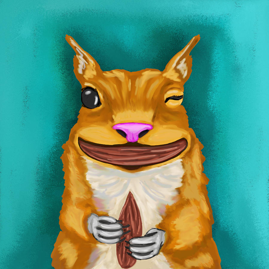 Funny Squirrel Digital Art By Antiope Art Fine Art America