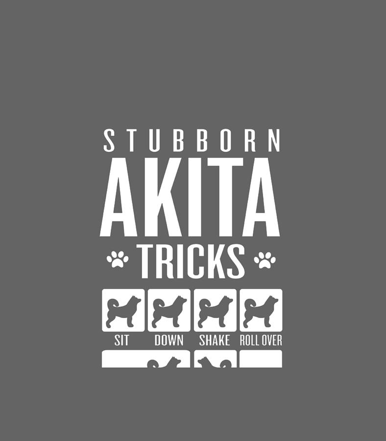 Funny Stubborn Akita Dog Breed Tricks Digital Art by Kievay Missa - Pixels