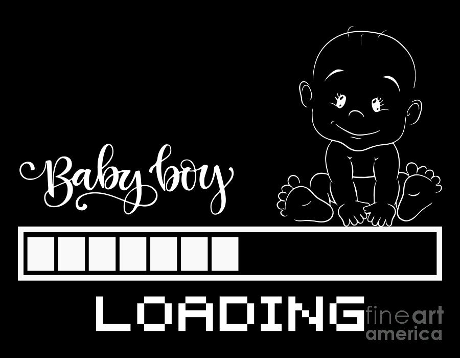 Funny T-shirt Infant Pregnancy Child Mother, Loading Baby, Babies  Transparent Design, Boy Version 1 Tank Top by Mounir Khalfouf - Pixels