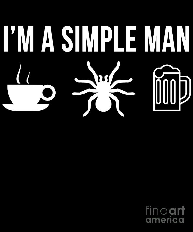 Funny Tarantula Animal Zookeeper Wildlife Simple Man Digital Art by