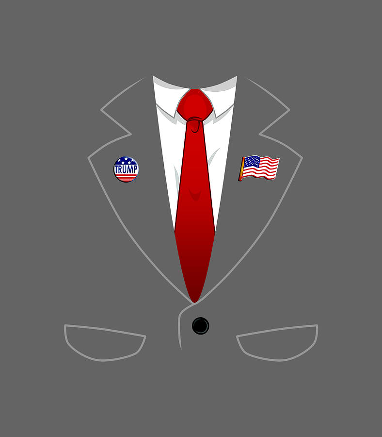 Funny Trump Tuxedo Pin Halloween Presidents Day Easy Costume Digital ...