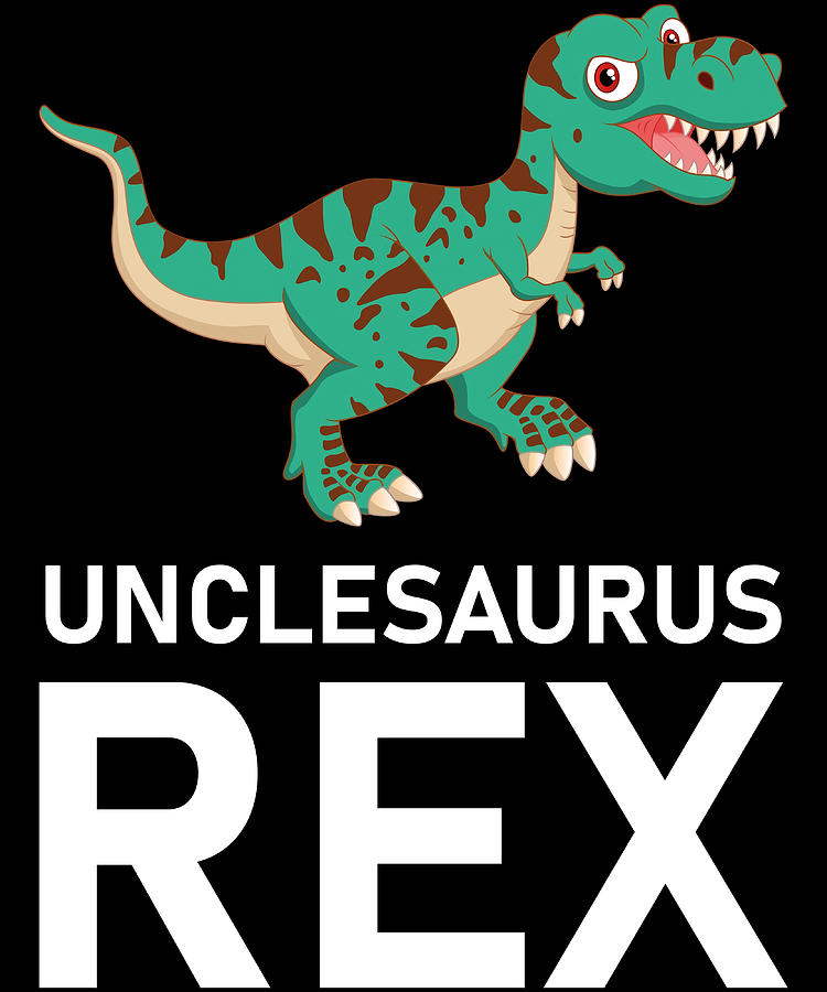 Funny Uncle Unclesaurus T Rex Dinosaur Cool 70s Painting by Davis ...