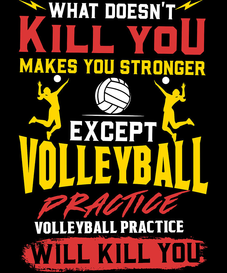 Funny Volleyball Practice Training Gift Digital Art by Bi Nutz - Fine ...