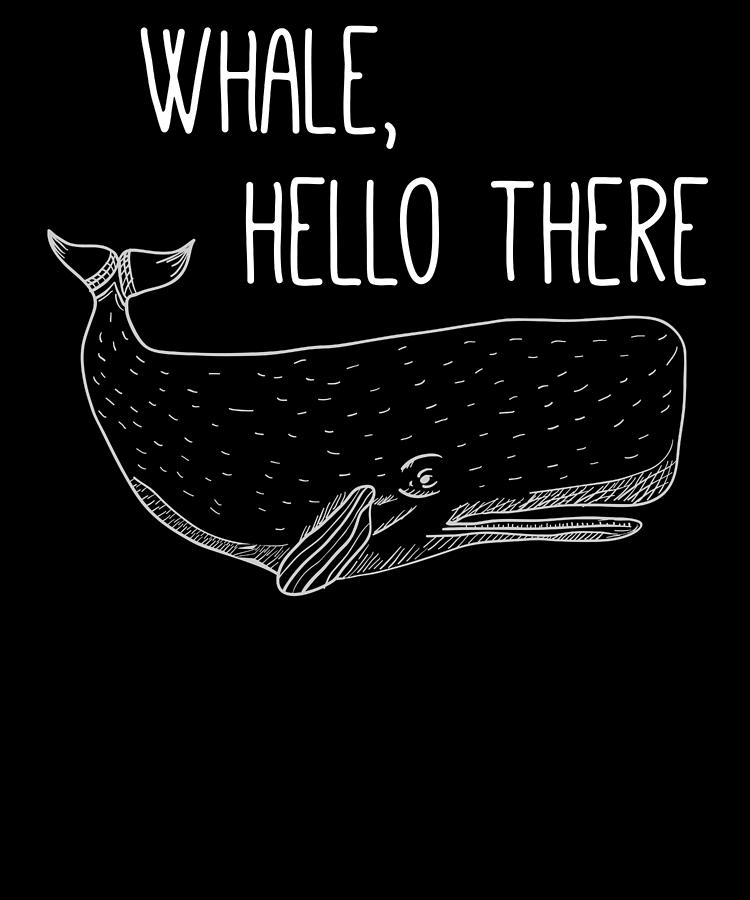 Funny Whale Hello There Digital Art By Jane Keeper - Fine Art America