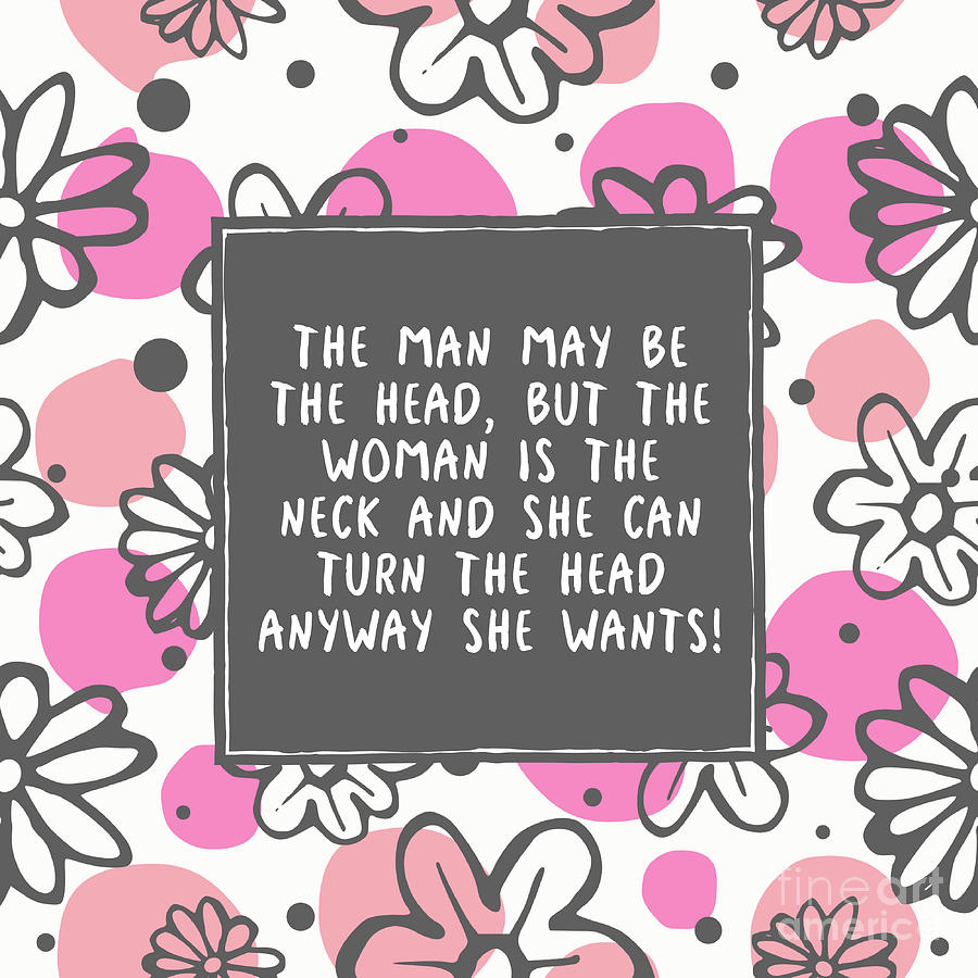 Funny Woman Quote Mixed Media by Tina LeCour