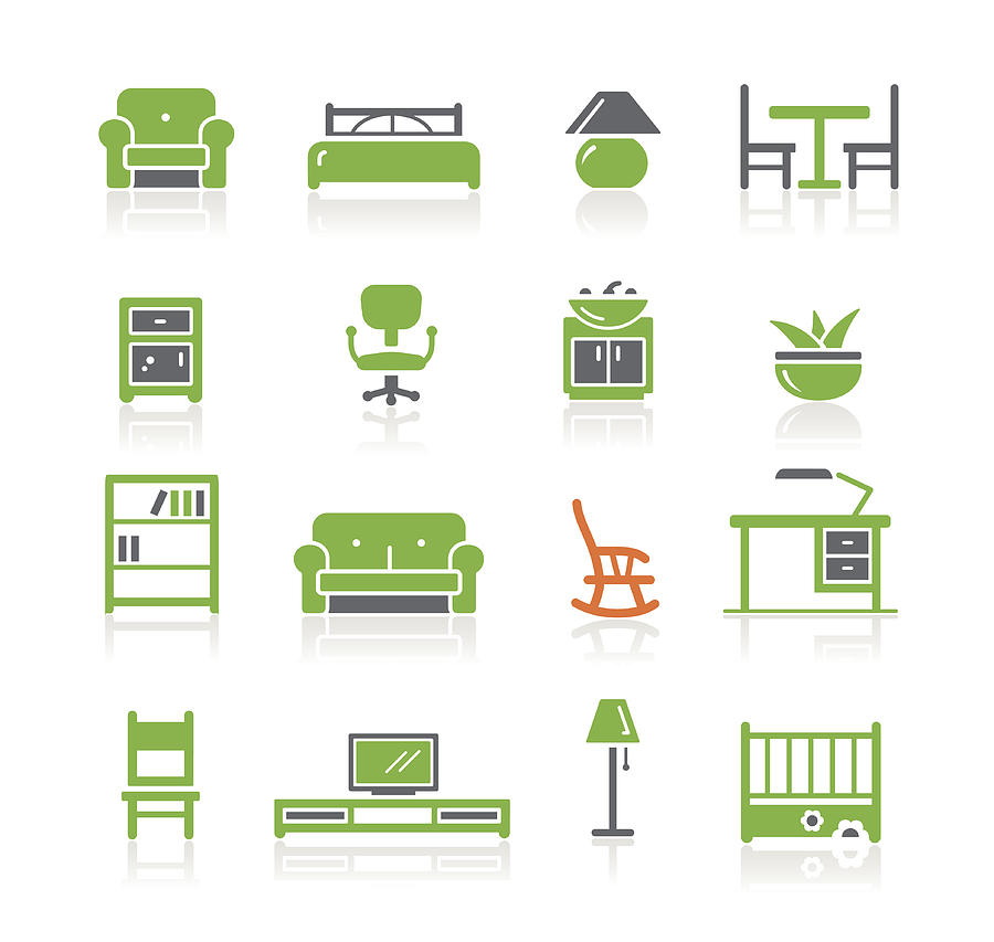 Furniture Icons | Spring Series Drawing by Areasur