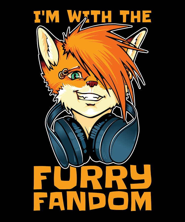 Furries Headphones Fursona - Cosplay Furry Fandom Digital Art by Crazy ...