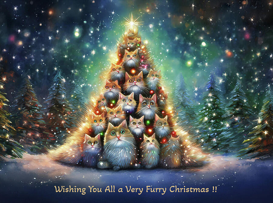 Furry Christmas Wishes Digital Art