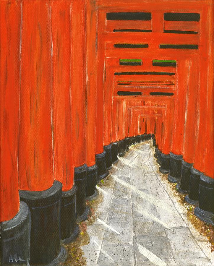 Fushimi Inari Taisha  Painting by Anastasiya Malakhova