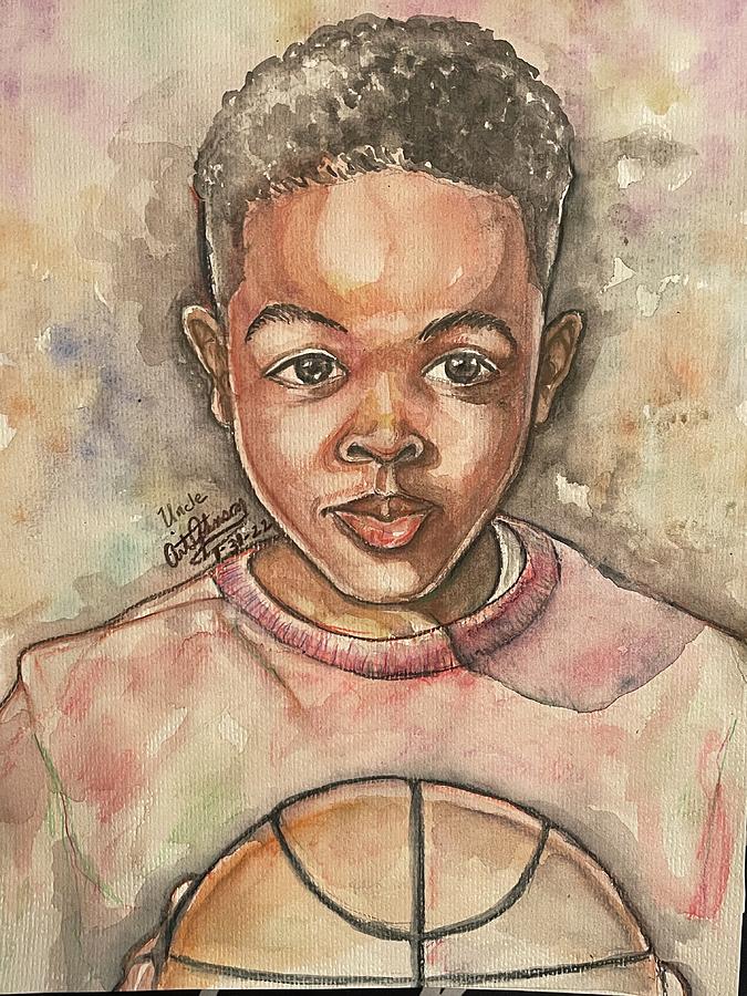 Future Basketball Star Painting By Art Johnson Fine Art America   Future Basketball Star Art Johnson 