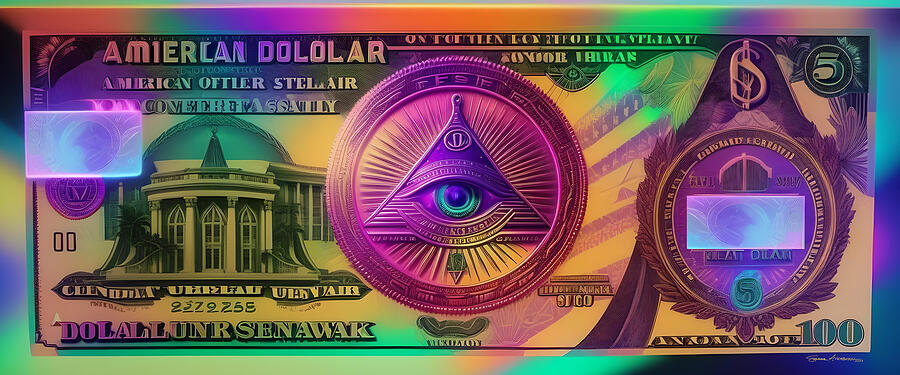 Future of Dollar - Reverse of the U.S. One Dollar Bill #2 Digital Art by Serge Averbukh