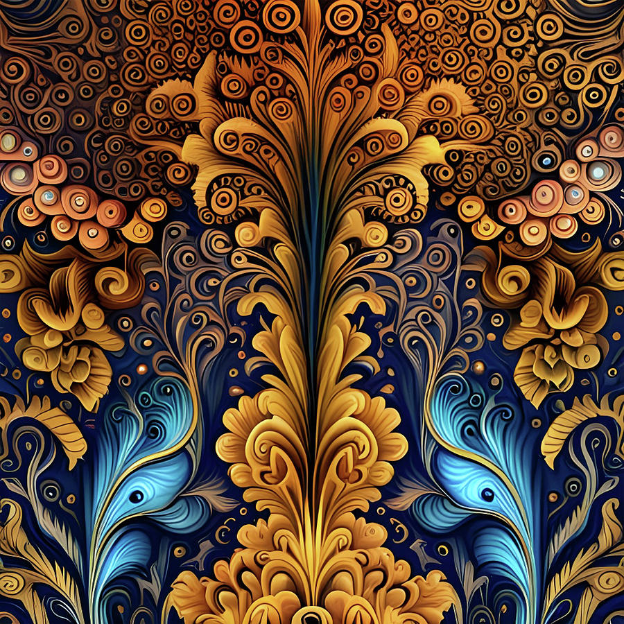 Future Option Baroque Pattern Digital Art by Dujuan Robertson