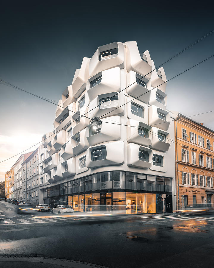 Futuristic Building in Graz Photograph by Stefan Lenz - Fine Art America