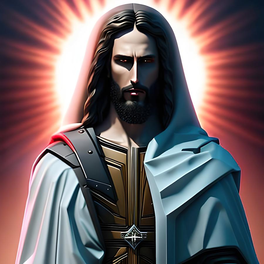 Futuristic Jesus Digital Art by My Friend Stan - Pixels