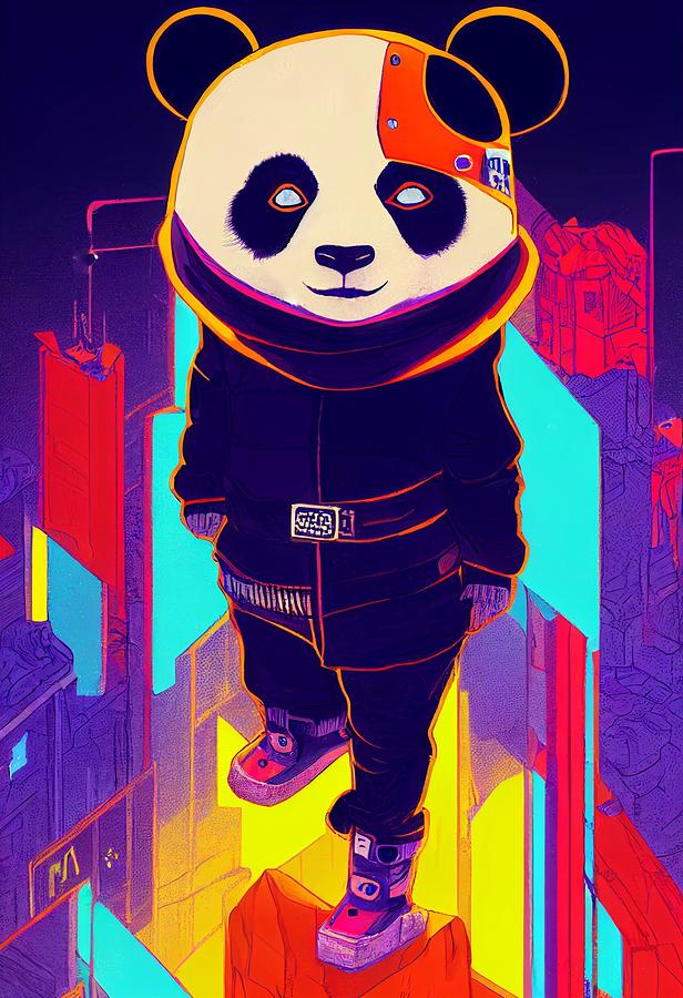Futuristic Nina Panda Bear Digital Art by Julia Reed - Fine Art America