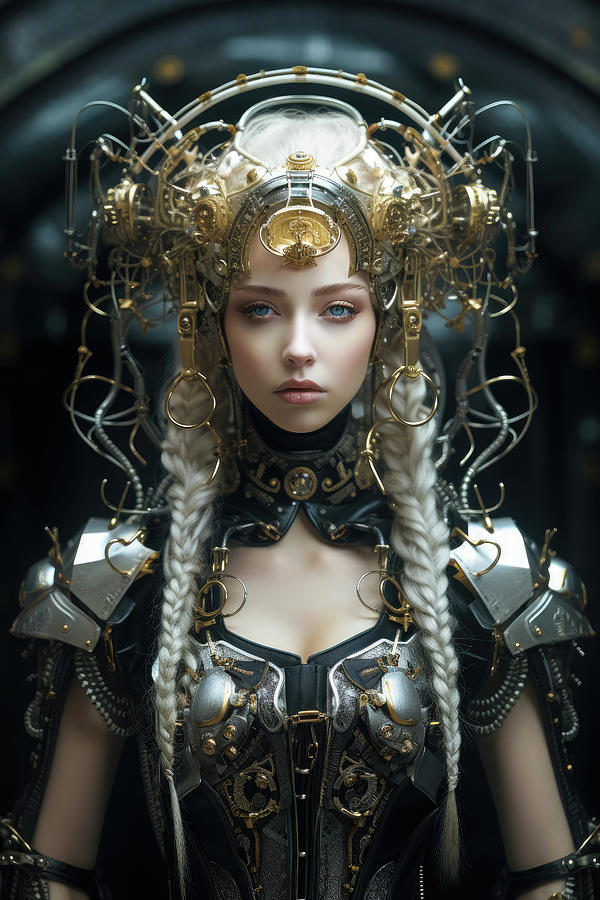 Futuristic Woman Portrait 04 Digital Art by Matthias Hauser - Fine Art ...