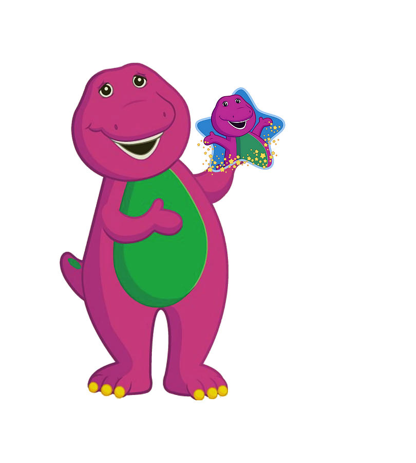 fuuny Barney the dinosaur Poster girl yellow Painting by Joe Taylor ...