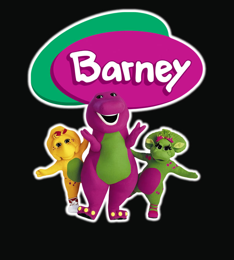 fuuny Barney the dinosaur Poster nostalgia Painting by Alex Mohammed ...