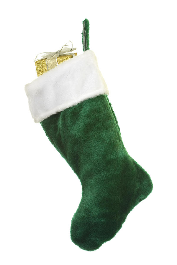 Fuzzy Green Christmas Stocking Photograph by Traveler1116