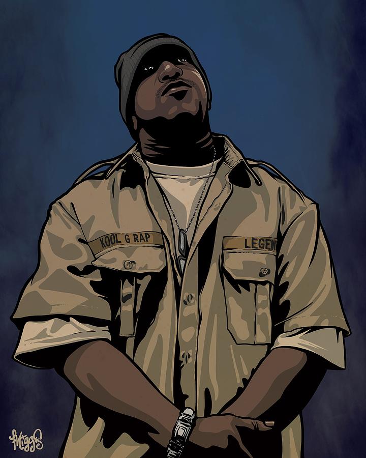 Kool G Rap Drawing - G Rap Giancana by Miggs The Artist