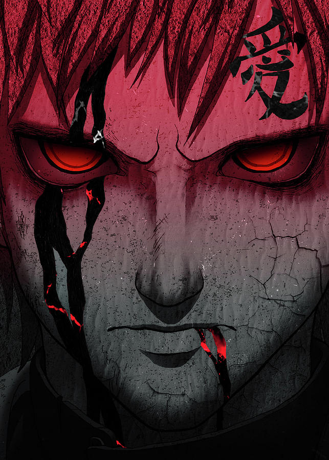 Gaara Naruto Sharingan Digital Art By Uber Colektiv