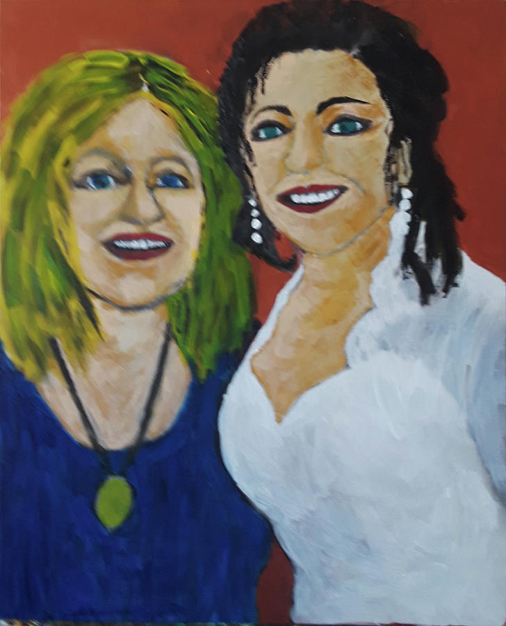 Gabby and Marissa Painting by Gabby Tary
