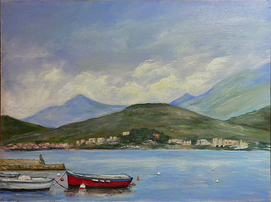 Gaeta Harbor Painting by Sandra Nardone